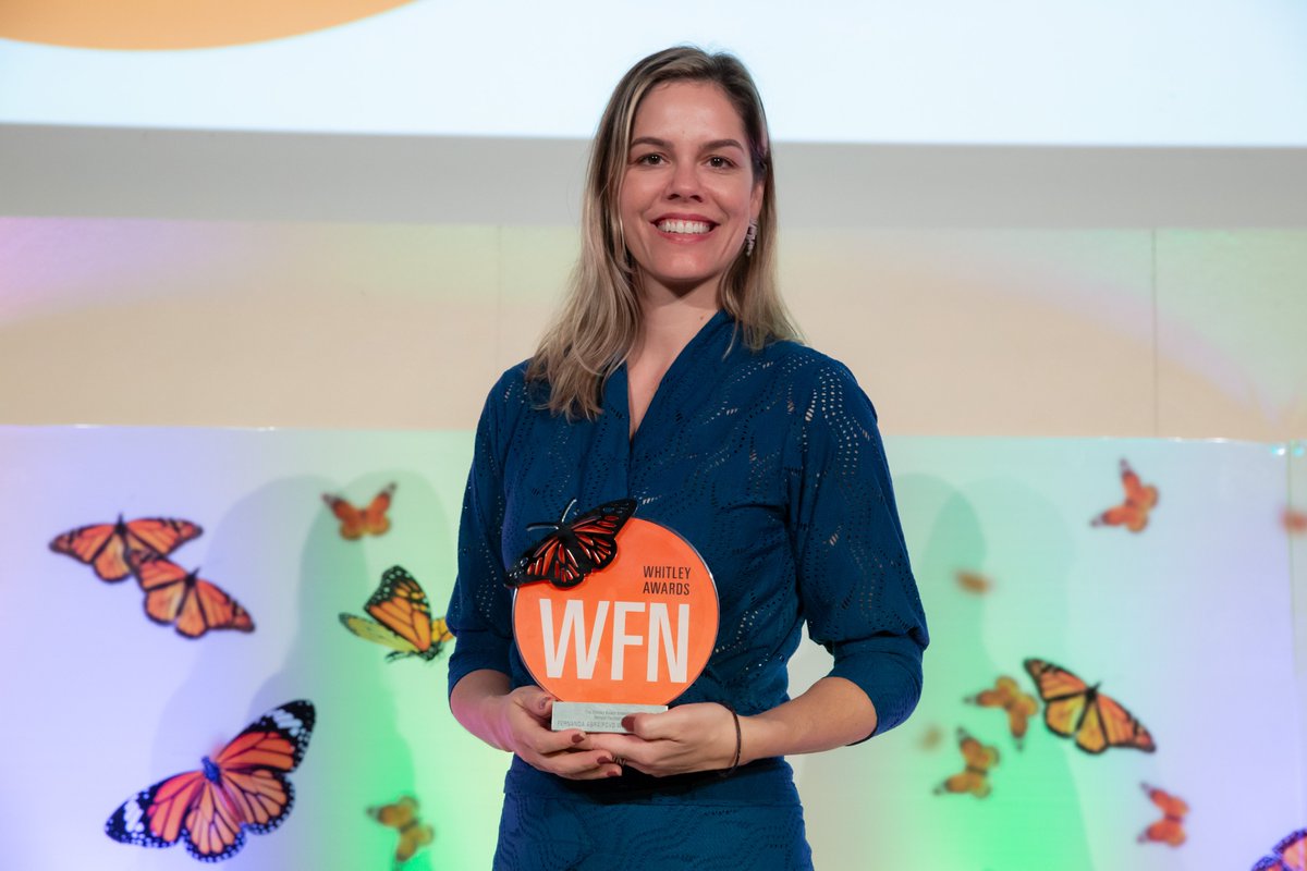 👏 🏆 Please join us in congratulating Smithsonian postdoctoral fellow Fernanda Abra for winning the prestigious @WhitleyAwards. Fernanda was recognized for her groundbreaking Reconecta project, which seeks to reconnect portions of the Amazon rainforest via canopy bridges. (1/3)