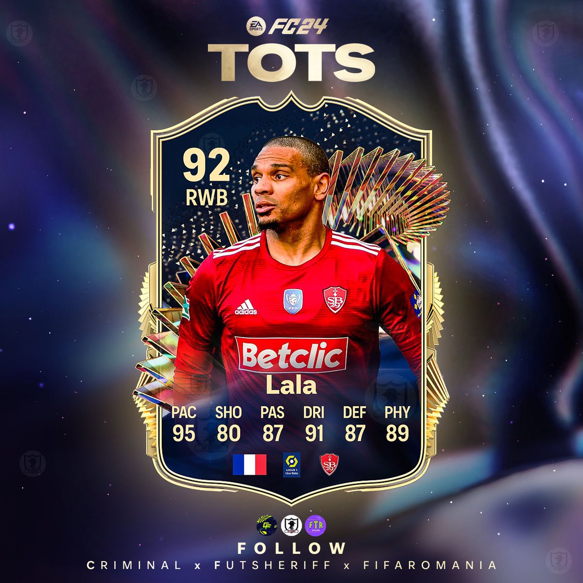 🚨Lala 🇫🇷 is coming during LIGUE 1 TOTS🔥

HE IS BAAAACK😍

Make sure to follow @FutSheriff @fifa_romania @Criminal__x !
#fc24