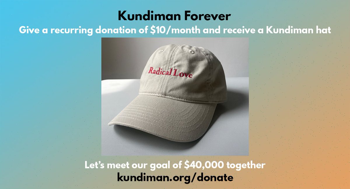 This month, we have special 20th anniversary offerings for donors. Give a recurring donation $10 a month and receive a newly designed Kundiman Radical Love baseball cap. Help us build the future of AAPI literature. kundiman.org/donate