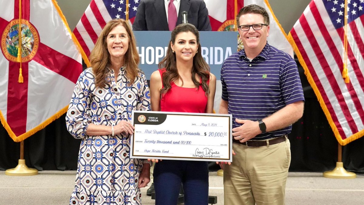 .@FBCPensacola is one of the top 5 churches in the state helping Floridians through the Hope Florida CarePortal. I was grateful for the opportunity to award them $20,000 to support their remarkable service and continued participation in the Hope Florida Program.