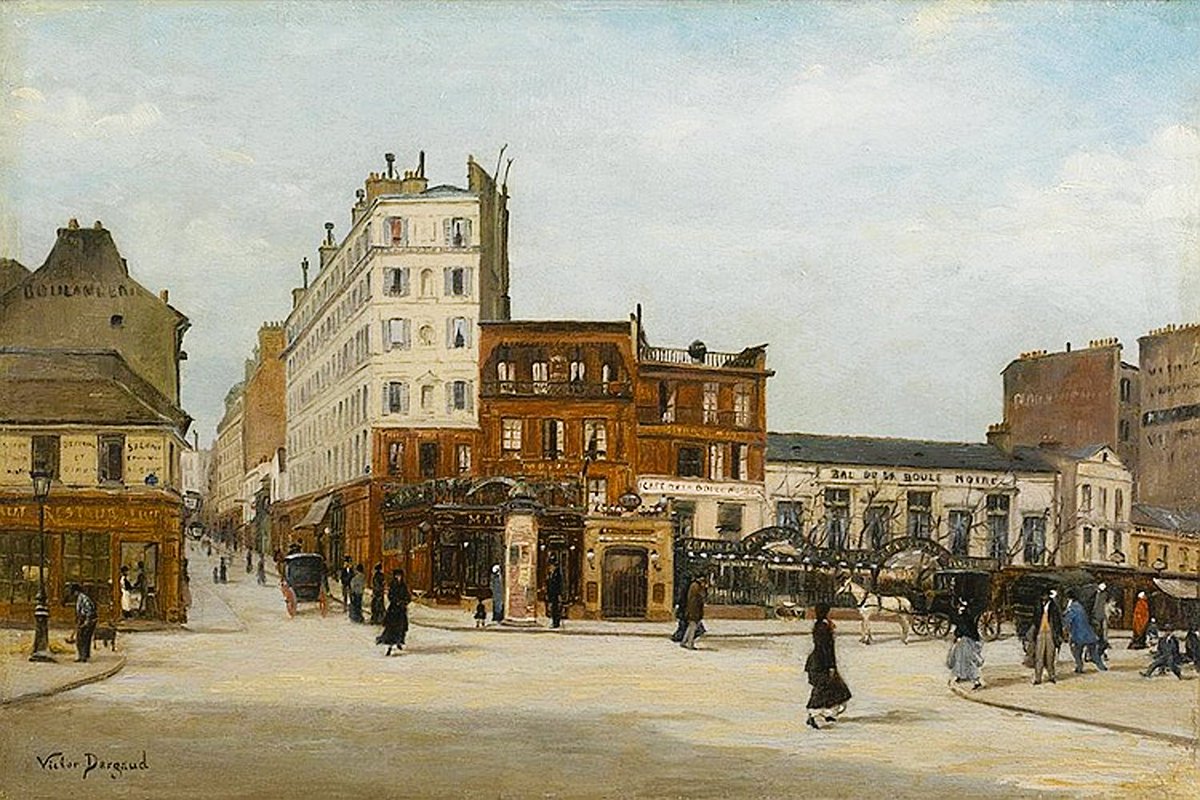 Paul Joseph Victor Dargaud,  1873 - 1921,  French painter;  Le Bal de la Boule Noire, Paris