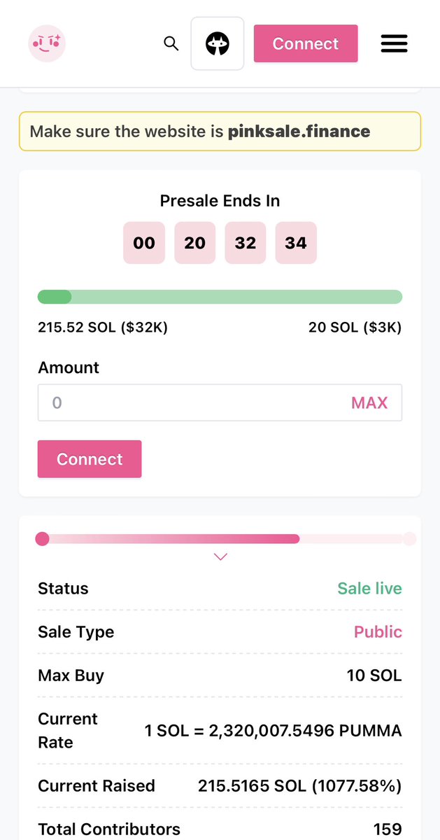 PummaToken's tweet image. 🌟 The Pumma presale on Pinksale is happening now and in the final lap! Join the revolution in meme coins of a project with Dex platform that will be available at launch!

Be a part of something big and get your $PUMMA tokens today! Pinksale link: pinksale.finance/solana/launchp…

#pumma…
