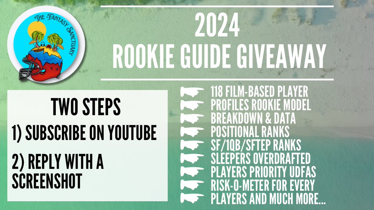 Do you want a free copy of @TheFFSanctuary rookie guide? It’s super simple. Simply subscribe on YouTube and reply below with a screenshot. The winner will be announced on Monday 13th May at 12pm. @MyFantasyLeague