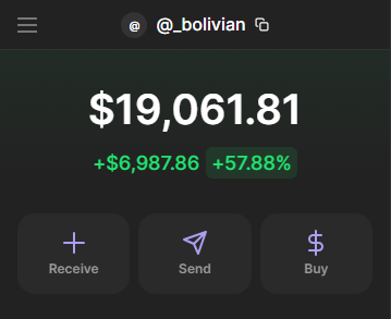 _bolivian's tweet image. fresh wallet had $80 7 days ago 📈