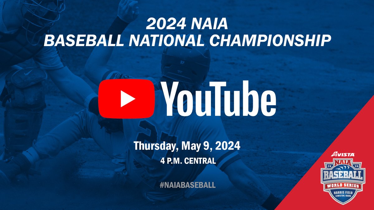 ⚾️ In one hour, we find out who will stay in the #BattleForTheRedBanner for the 2024 #NAIABaseball National Championship! Watch the selection show at at 4 p.m. CT to see if your team makes the field LIVE on the NAIA YouTube channel! -->bit.ly/44CFJ9I #collegebaseball