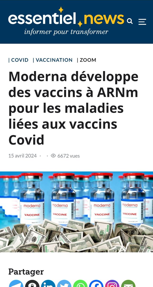 @dejanirasilveir Y hoy 👇 Moderna desarrolla vacunas de ARNm para enfermedades relacionadas con la vacuna Covid