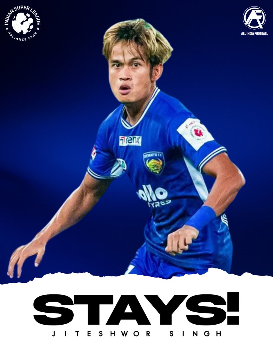Jiteshwor Singh stays with the club as his extension clause has been triggered by Chennaiyin FC 🔵🔥

Do you think it's a Good decision by the management 🤔

Follow @AllIndiaFtbl for more!

#IndianFootball #ChennaiyinFC #ISL #AIF #Chennai #allindiafootball
