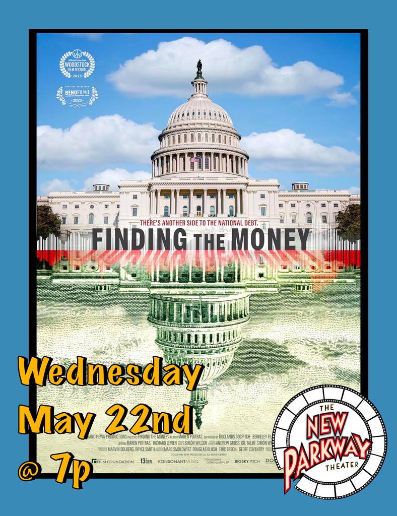 Finding the Money, with a post-film discussion will be playing at the New Parkway on Wednesday, May 22nd at 7p! 🎟️ Ticket link in bio! #discussion #film #movie #wednesday #findingthemoney #theater #oakland #bayarea #journey #money #economy #budget #democracy