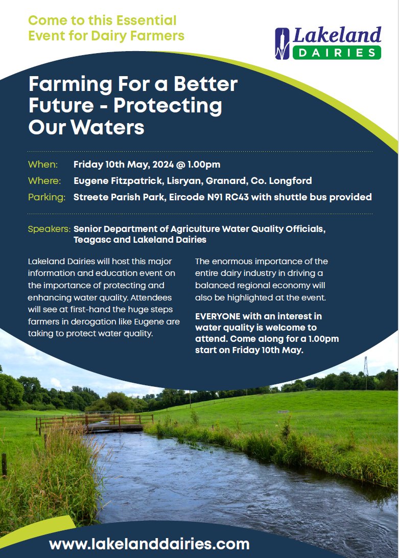 Finishes touches to our Protecting Our Waters event on Eugene Fitzpatrick's farm in Co Longford tomorrow at 1pm N91 RC43.

This is one of the most important events we've held in recent years with a strong turnout expected from farmers as well as political and industry figures.