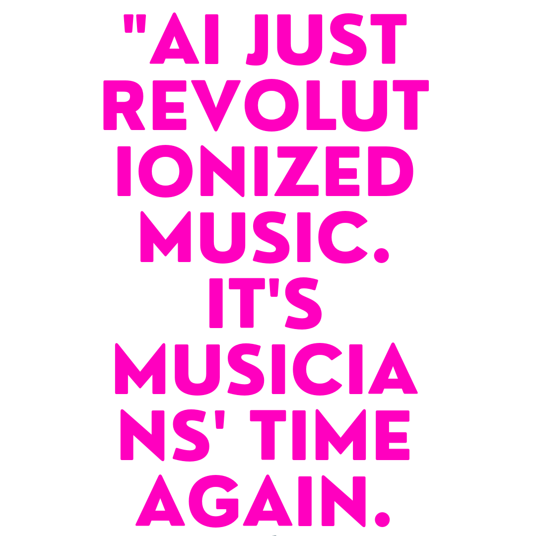 GDgaetano's tweet photo. "AI just revolutionized music.
 It's musicians' time again. https://t.co/fTfDVh0Uiw
