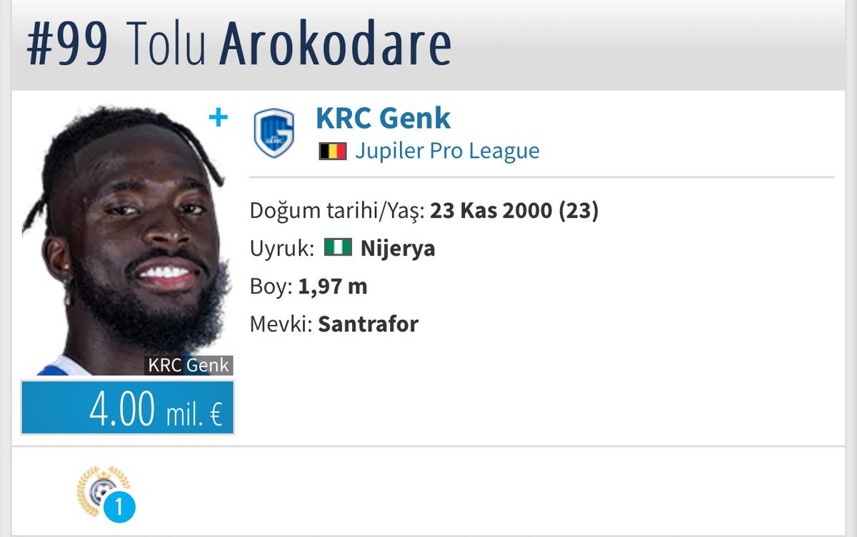 Yunus Emre Sel : “Trabzonspor Tolu Arokodare’yi transfer listesine aldı.”