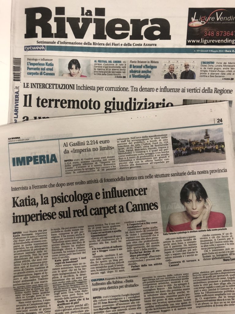 Grazie della chiacchierata condivisa su <a href="/larivieranews/">La Riviera News</a> #Imperia #Sanremo #CostaAzzurra 🗞️
#katiaferrante