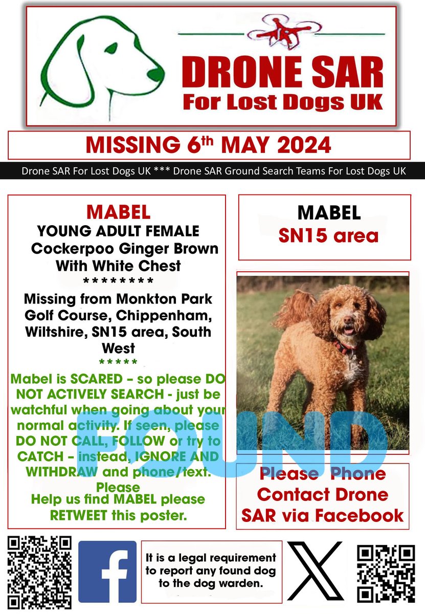 #Reunited MABEL has been Reunited well done to everyone involved in her safe return 🐶😀 #HomeSafe #DroneSAR