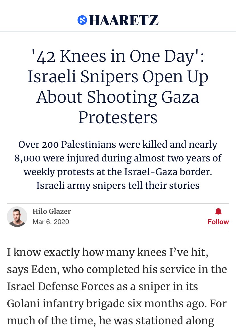 They’re purposefully disabling Palestinians and have been for years.