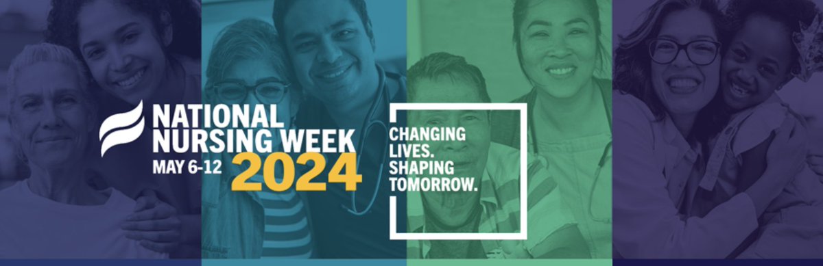 National Nursing Week is May 6-12, 2024, and this year’s theme is Changing Lives. Shaping Tomorrow. #NationalNursingWeek 

The theme recognizes the contributions of the tremendous impact that nurses have on individuals, communities, and the future of health care. We hope you