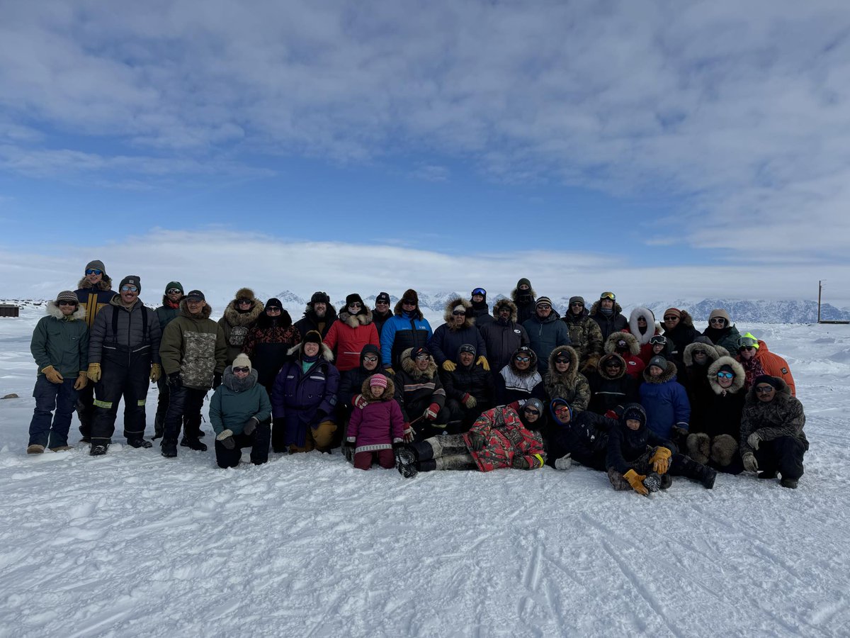 Honoured to introduce Premiers Simpson and Pillai to the captivating sinaaq (floe edge) – a magnificent, magical place where we see the abundance of sea life of such importance to Inuit. We were joined by the Nauttiqsuqtiit, Inuit stewards of the land.