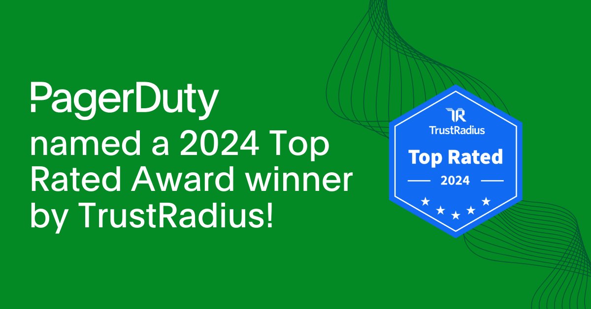 We're thrilled to announce that @TrustRadius has recognized PagerDuty's commitment to excellence and innovation with a 2024 Top Rated Award! 🏆 Thank you for believing in our dedication to our customers and product innovation.