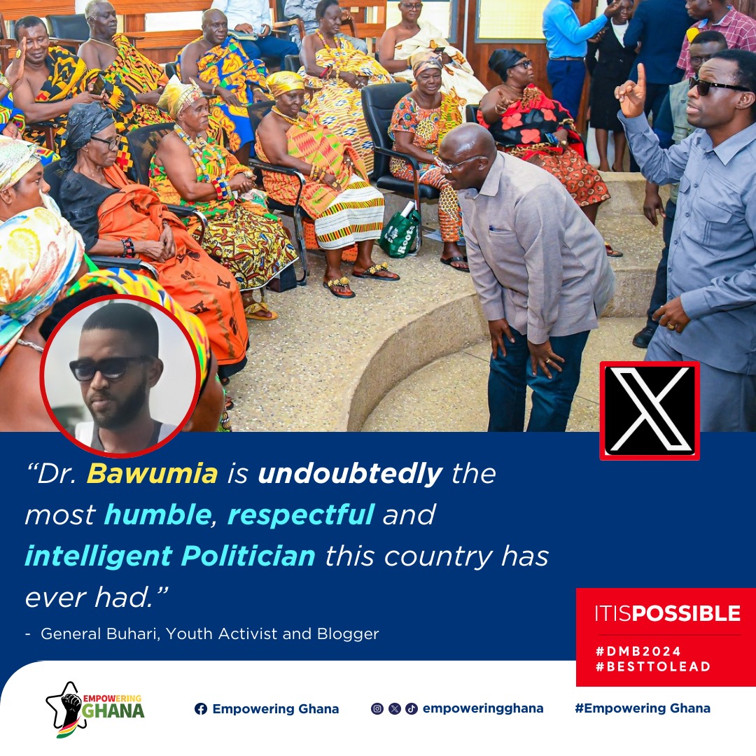 When we talk about humility, Dr. Bawumia is the embodiment of that. 👏 

via @news_ghana 
#EmpoweringGhana #Bawumia2024 #BawumiaTours #ItIsPossible #elections2024 #BawumiaB3fa #BawumiaB3y3 #NationBuilding #NPP #FutureLeadership #BuildingTheFuture #GhanasNextChapter…