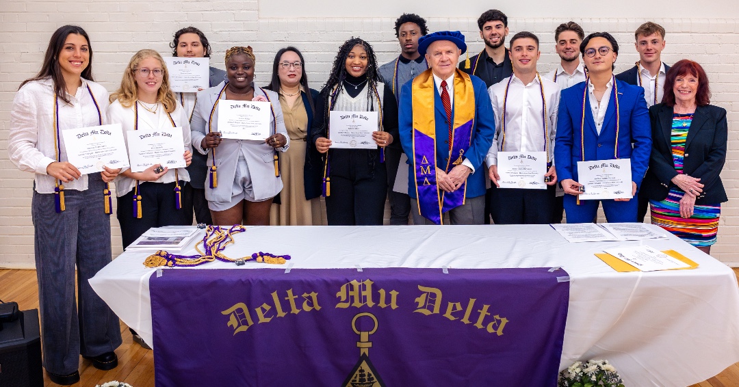 Congratulations to the newest inductees into the Delta Mu Delta Honor Society and Sigma Nu Tau Entrepreneurship Honor Society!