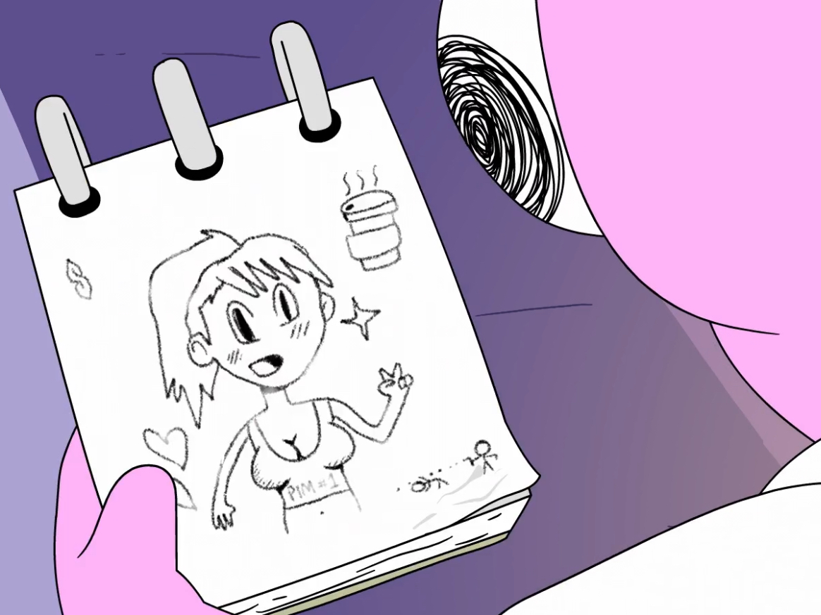 pim drawing like an elementary schooler is so funny