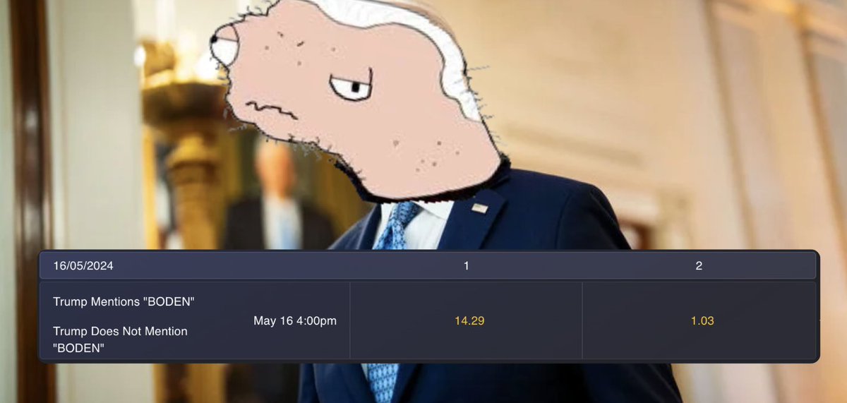 Will <a href="/realDonaldTrump/">Donald J. Trump</a> mention boden?

CT would lose their freakin minds. Good thing <a href="/blknoiz06/">Ansem</a> is on the job 🇺🇸