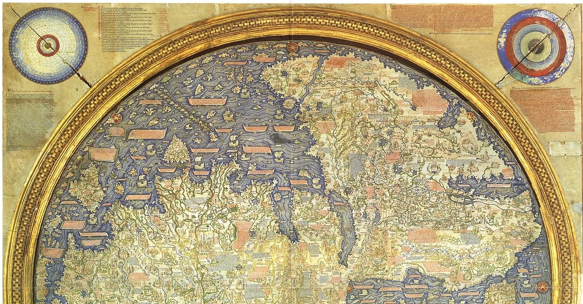 15th C. Fra Mauro Map revolutionized cartography with detailed depictions and a unique south-oriented orientation.
aesthetictriangle.com/?p=1435
#FraMauroMap #RenaissanceCartography #History
@Renaissancemaps , @historyofmaps , @ExplorationSoc , @Rartschool , @medievalstudies