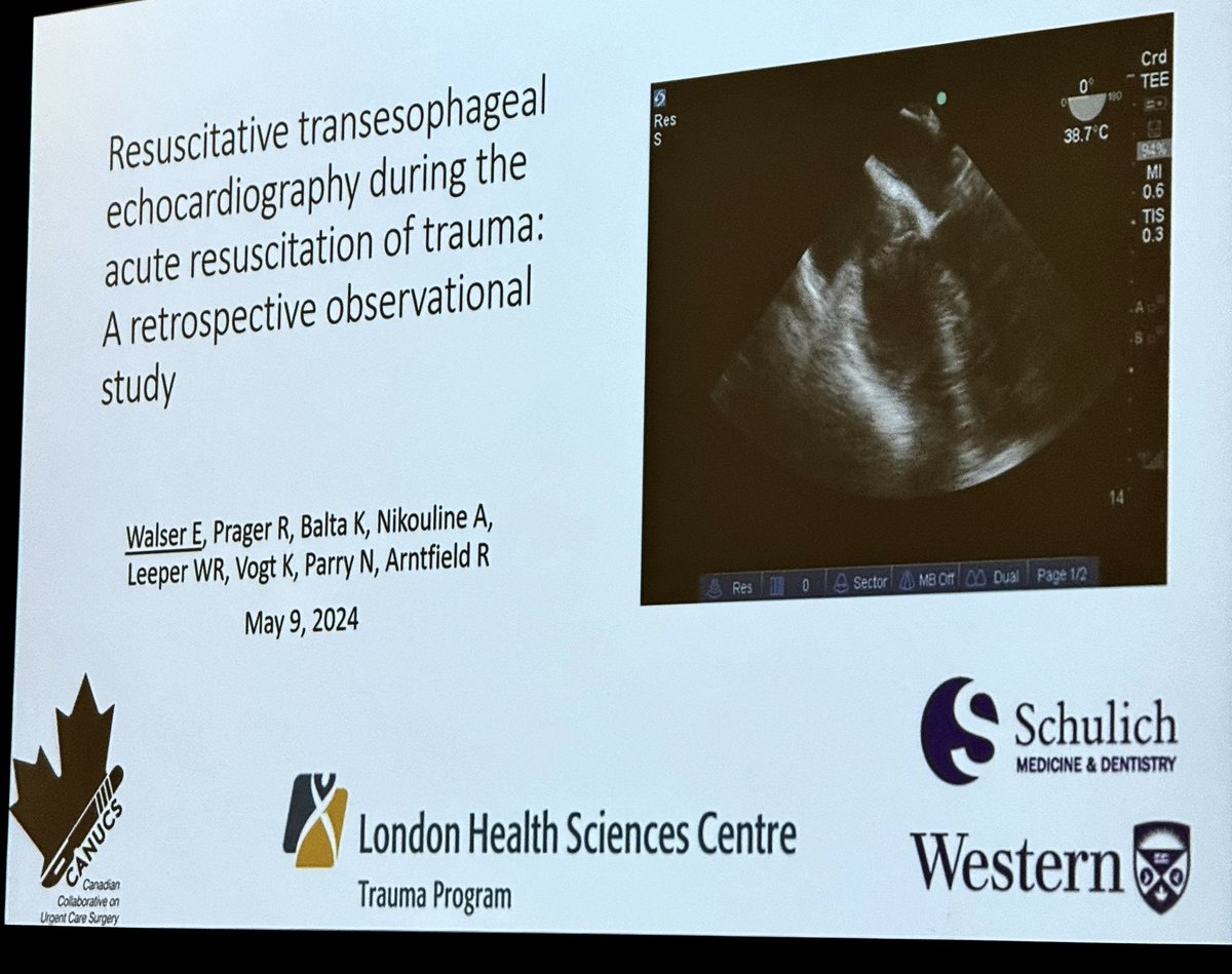 rob_leeper's tweet image. FAST probably seemed crazy too when Dr. Rozycki first described it. TEE for resus has been a game changer for us. Well presented by @ewwalser and well moderated by @Anikoul