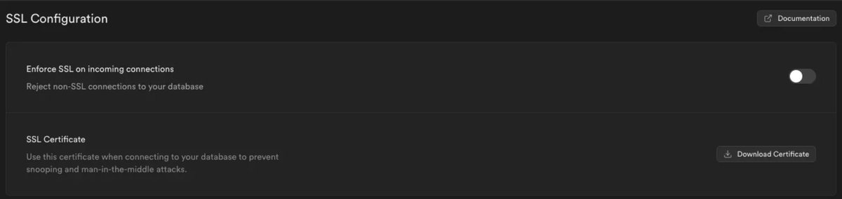 Prevent snooping and man-in-the-middle attacks from your database using SSL supabase.com/docs/guides/da…
