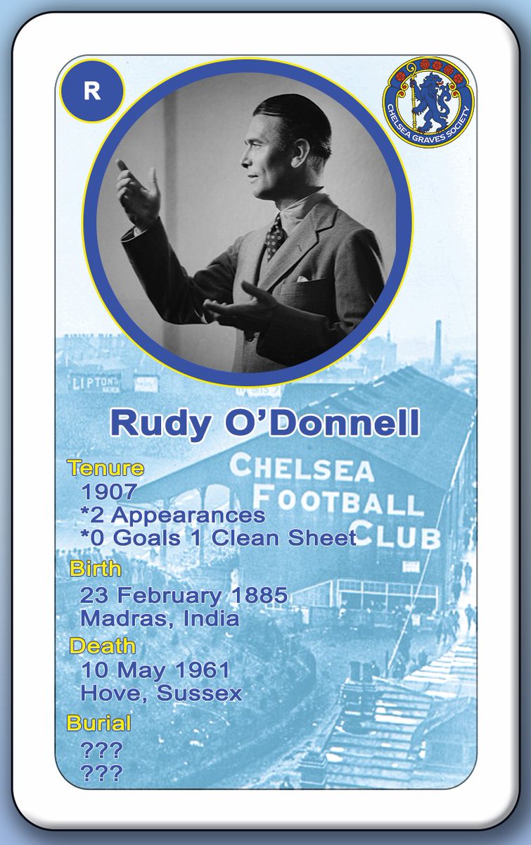 Remembering former #CFC reserve goalkeeper Rudy O'Donnell who passed away #OTD in 1961.

He came from a famous family of musicians.
 
It is not known where his final resting place is.
#CFCHeritage
📸alisonodonnell.com
musicweb-international.com/garlands/3rd.h…