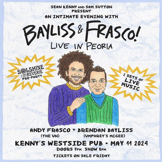 Only a few tickets remain for @BrendansGuitar & @andyfrasco in P-Town. 'It's not that bad' 🎟: etix.com/ticket/p/56066…