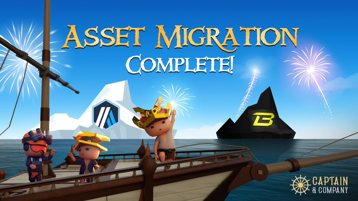 🎉 Migration from Arbitrum to @Blast_L2 complete! ⛵ Ships, Clockwork Lootboxes, and Skellies now trading on @opensea and @Mintify. Items (including cosmetics, certificates, and resources) will migrate within 48hr. 👇Add to your Blast Jackpot deck! blast.io/en/airdrop?tab…