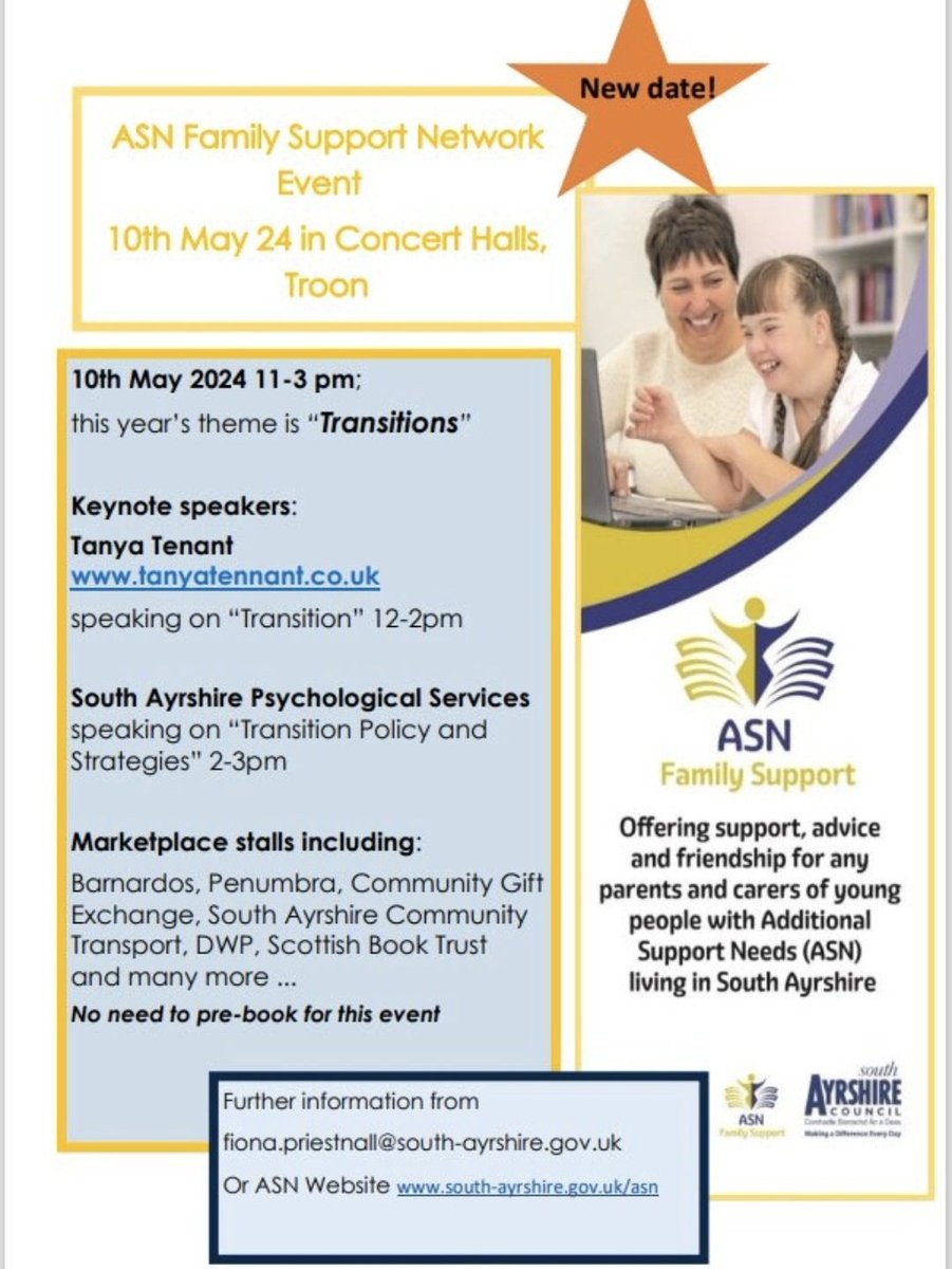 Claire_SAC's tweet photo. We're in Troon tomorrow for the ASN Family Support Network event. Looking forward to chatting with lots of families ☺️ 

#Transitions https://t.co/KnvKDE5Doq