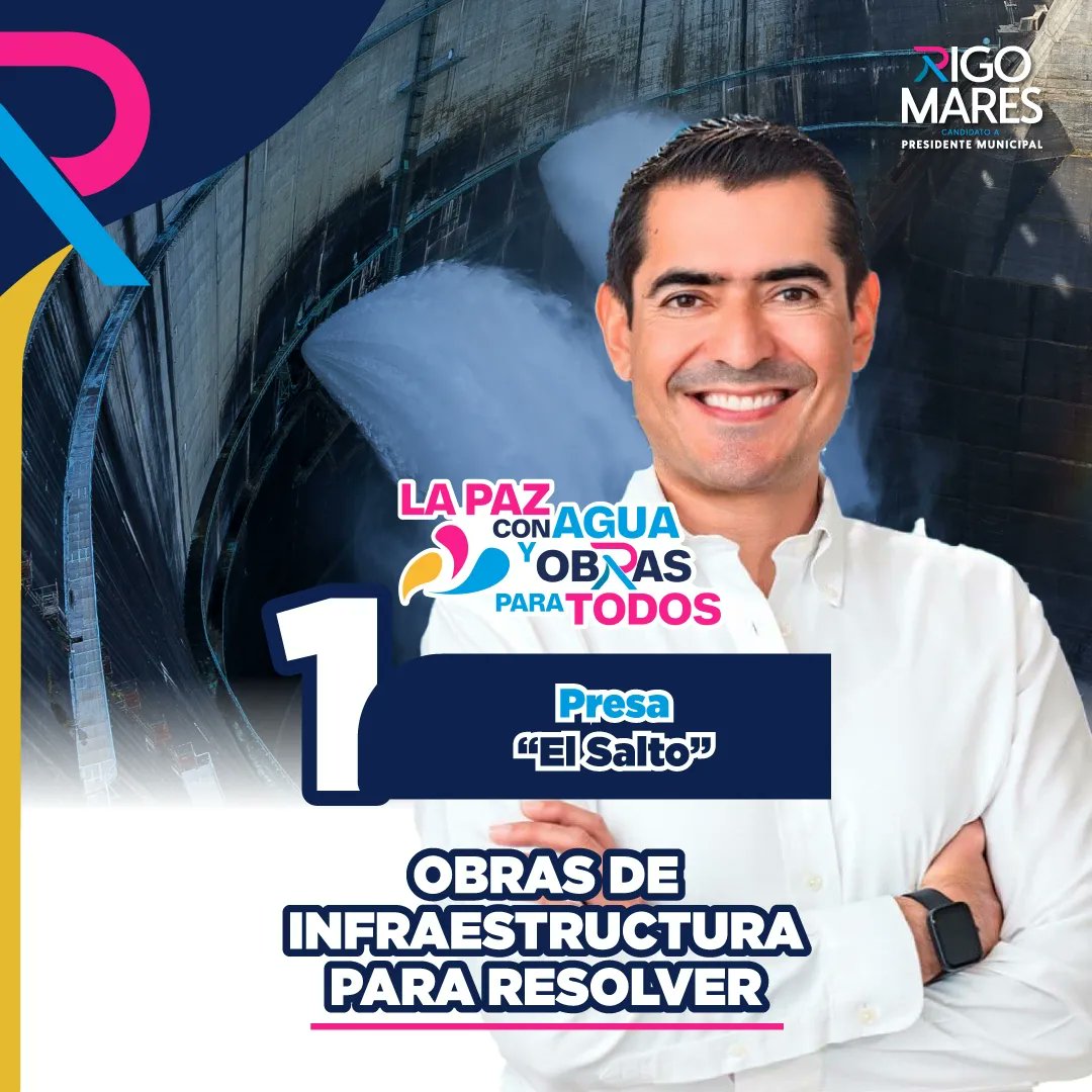 Estas son mis propuestas de obras de infraestructura para resolver los problemas de La Paz. Con el apoyo de la sociedad, lograremos hacerlo realidad. ¡Ánimo, juntos estaremos mejor! 💙

#RigoPresidente #ResolvamosJuntos #LaPaz #JuntosPorBCS