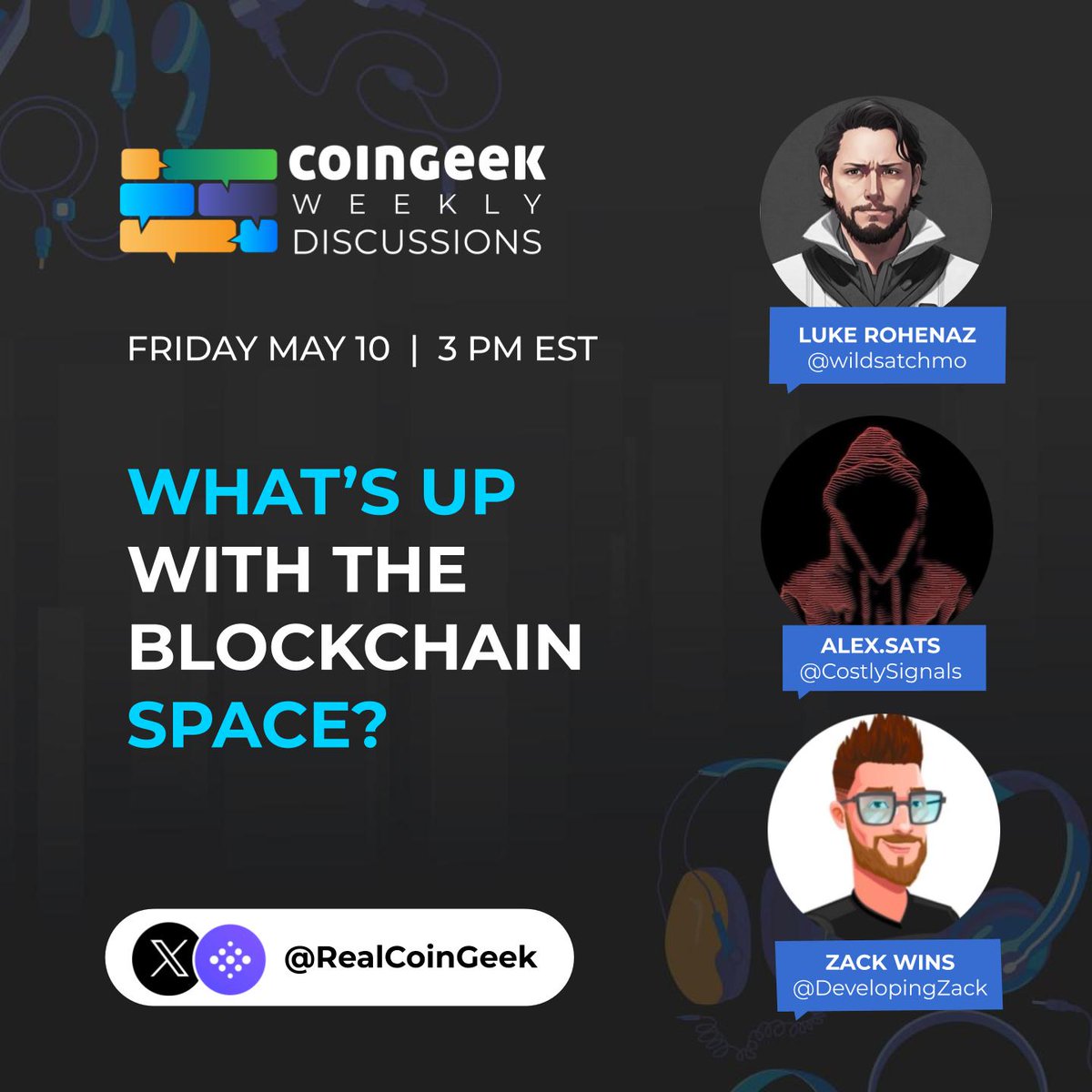 Join us to speak with Luke Rohenaz as we discuss our favorite topics like entrepreneurship, NFTs, gaming & the utility of blockchain Bring your questions on building with Bitcoin, the @1SatOrdinals protocol & more 🗨️ PLUS 𝗽𝗿𝗶𝘇𝗲 𝗴𝗶𝘃𝗲𝗮𝘄𝗮𝘆𝘀 & surprise special guests!