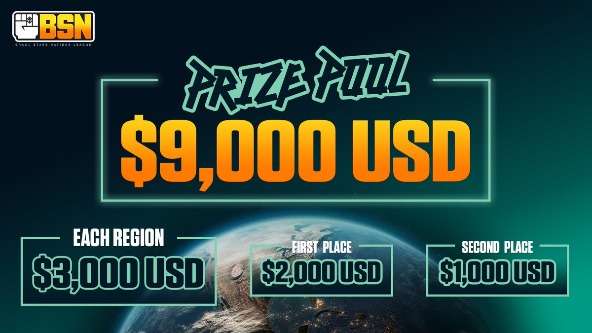 PRIZEPOOL 💰 They don't just play for the honor of their country.... but also for BIG PRIZES 🤩 Thank you @Brawl_esports for making this possible 🖤