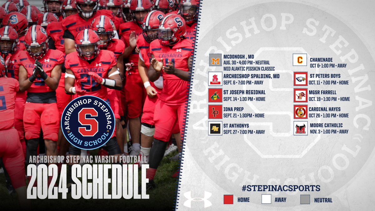 Updated - 2024 STEPINAC VARSITY FOOTBALL SCHEDULE
@KDJmedia1  @hoopsmbd
@lohudsports @VarsityMedia
@jared_valluzzi @NYCHSFL
@BrianHawkins4 @HSFBamerica
#PlaytheBest #NacNation #DefineYourFuture