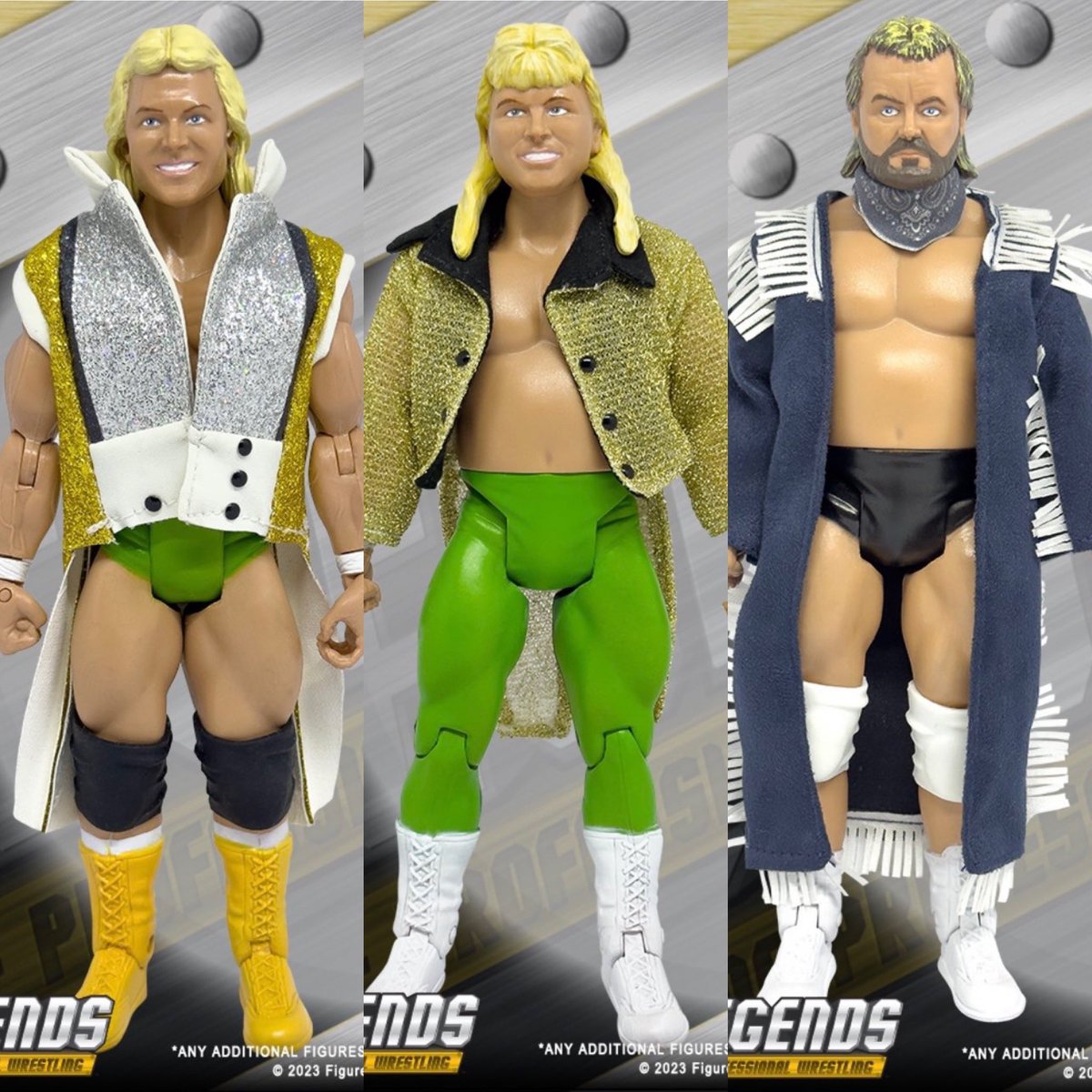New Legends of Professional Wrestling figures from @figurestoycompany are available now! -Stan Lane -Bobby Eaton -Dennis Condrey Do you have an FTC collection? #figheel #CaseFreshPod #freshshots #actionfigures #toycommunity #toycollector #wrestlingfigures #wwe #aew #njpw