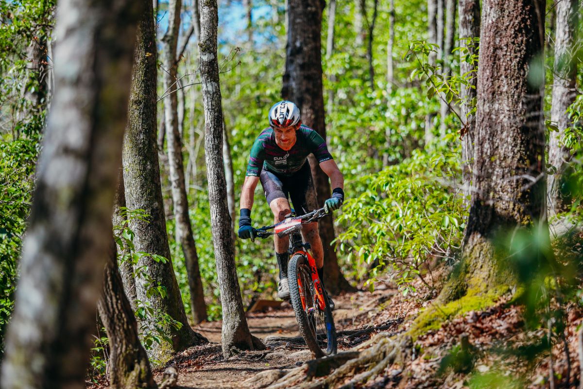 Our cross-country wheels weigh about 1,300 grams. A typical competitor's light cross-country wheelset probably weighs closer to 1,600 grams. So you're looking at half a pound, it's the most critical spot on your bike to reduce weight because of rotation.