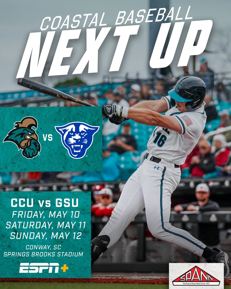 UP NEXT! We wrap up our @SunBelt home portion of the schedule this weekend with the Panthers. #CCUinConway at #ThePalace. 🚨👉bit.ly/4dw8Gbo👈🚨 #TEALNATION | #ChantsUp