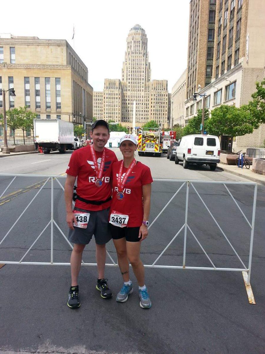 It's #tbt a @buffalomarathon weekend is 2 weeks away! This was our second Buffalo half in 2016 and we've been running it ever since! Where are our Buffalo Marathon runners? Can't wait to see you! #halfmarathon #buffalomarathon #runbuffalo #running #medalchasers