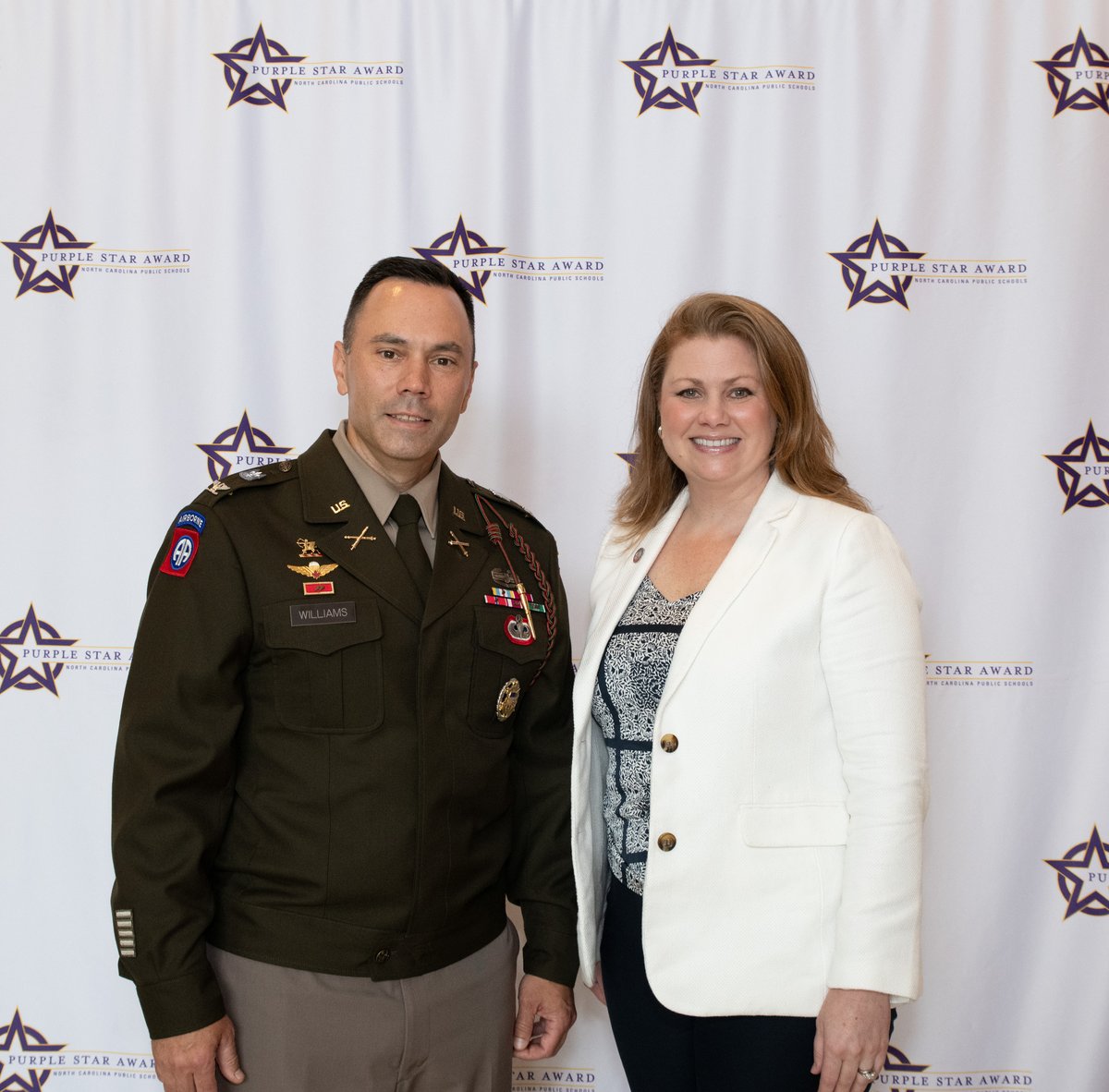 Today, NCDPI recognized 394 schools, from 26 districts & 9 charter schools for their commitment to military students & families with the Purple Star designation! Congrats to all the well-deserved recipients honored in a special ceremony at the @FridayInstitute.