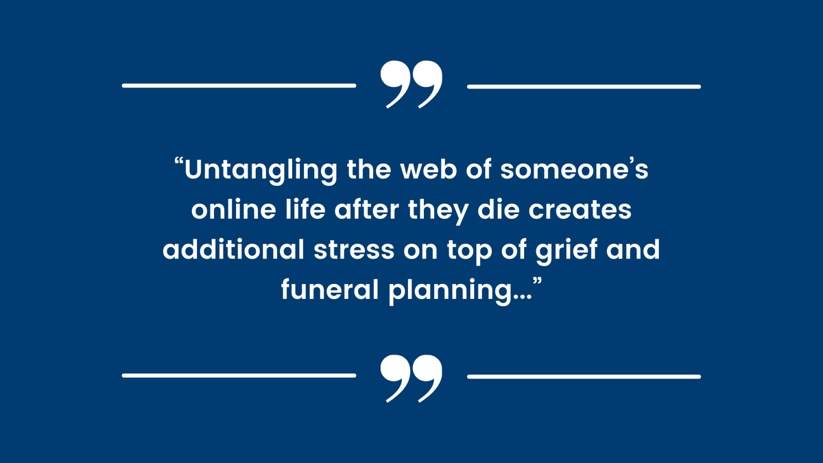 'Untangling the web of someone’s online life after they die creates additional stress on top of grief and funeral planning...' #LawReform #DigitalAssets theguardian.com/society/2024/j…