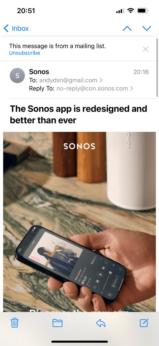 @Sonos This is an absolute JOKE! As a loyal daily user of many years you have totally ruined it. I can’t even get it to play. And it’s ALL your upgrade. I’m furious. Experience ruined. No way back. You’ve lost a very loyal customer. Your UI team should be fired. Unusable. #soNOs