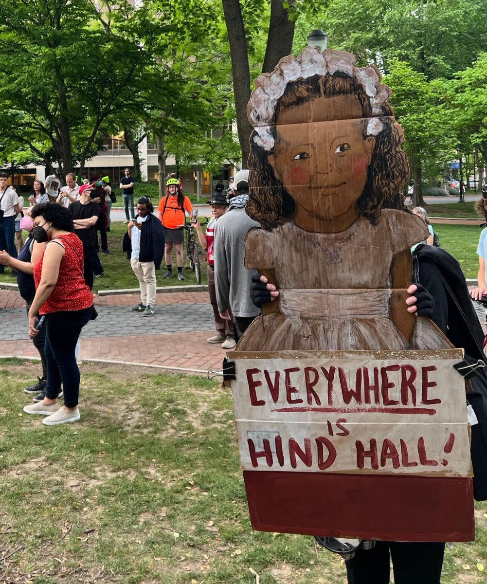 Seen at the University of Pennsylvania encampment: everywhere is Hind Hall!