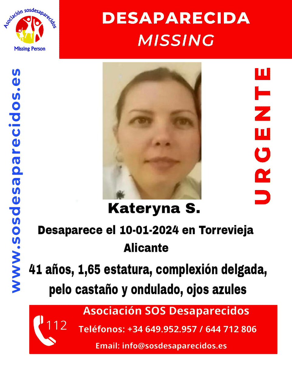 🆘 DESAPARECIDA Continúa desaparecida #Desaparecidos #sosdesaparecidos #Missing #España #Torrevieja #Alicante Síguenos @sosdesaparecido