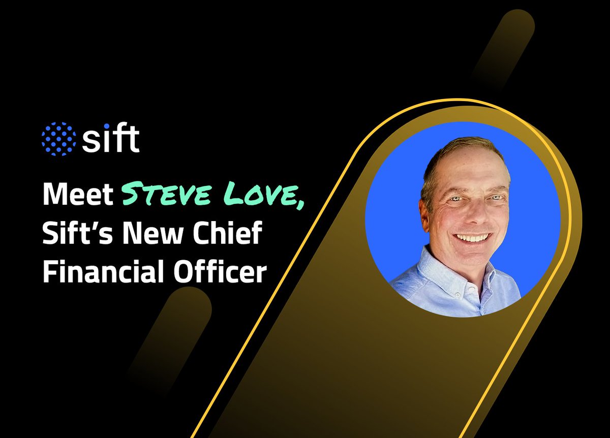 A warm welcome to Steve Love who joins the @GetSift team as #CFO! Get to know Steve and what drew him to Sift in his own words: buff.ly/4bpmYIQ

#FraudPrevention #AIPowered #GrowFearlessly