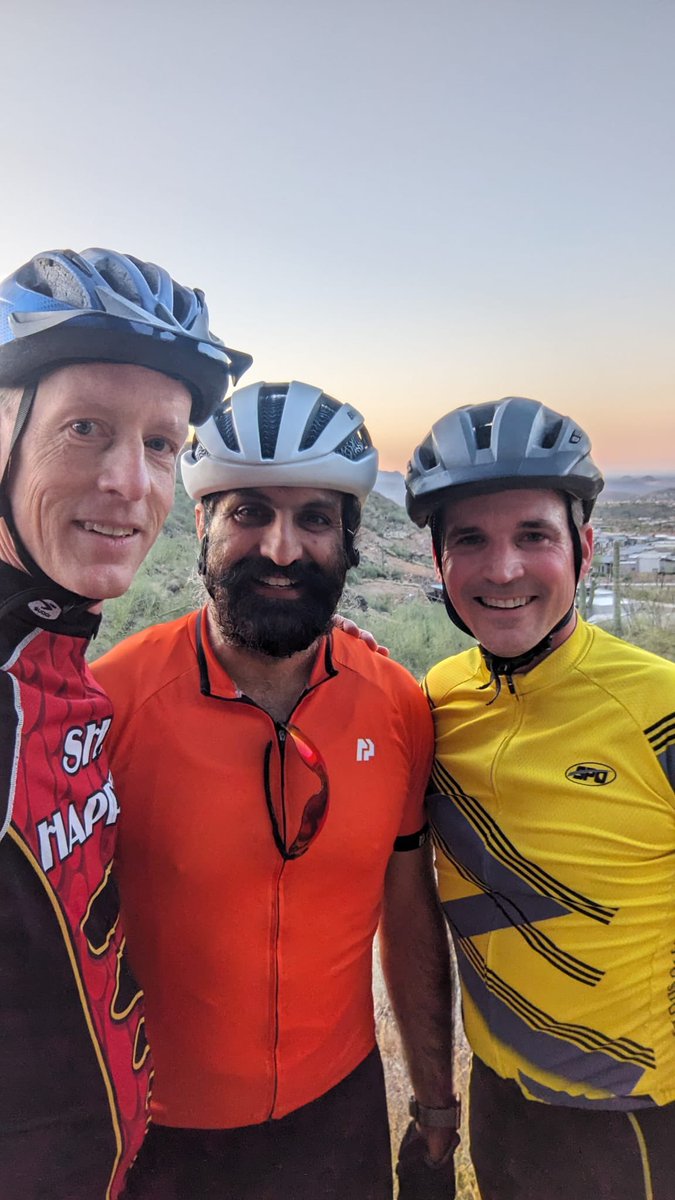 Great visit with Peter Black learning about new clinical trial design in muscle invasive bladder cancer based on subtypes, and role of proteomics and nothing beats a morning bicycle ride in scottsdale @JoshMeeks @SethlernerMD @PGrivasMDPhD @MarkTysonMD