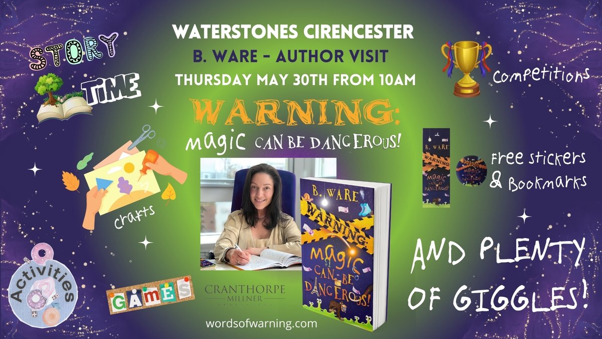 Thinking ahead to May half term and wondering what to do with the kids? Well, if you’re not too far from @WaterCiren on Thursday May 30th, then I might be able to help. I’ll be at Waterstones Cirencester all day with my debut children’s book, getting up to all sorts of fun and…