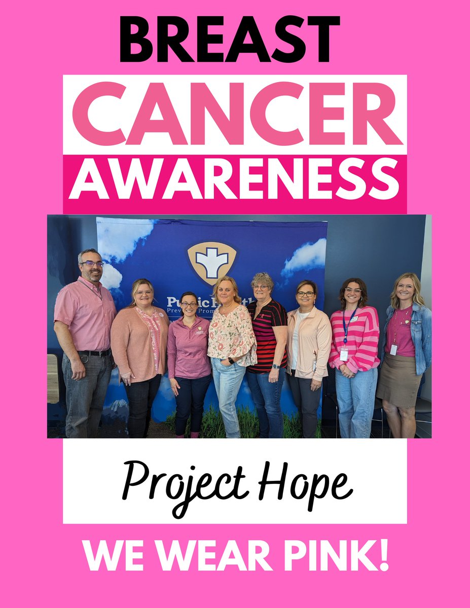 Wearing pink for breast cancer awareness! 
#projecthope2024 #bismarckcancercenter