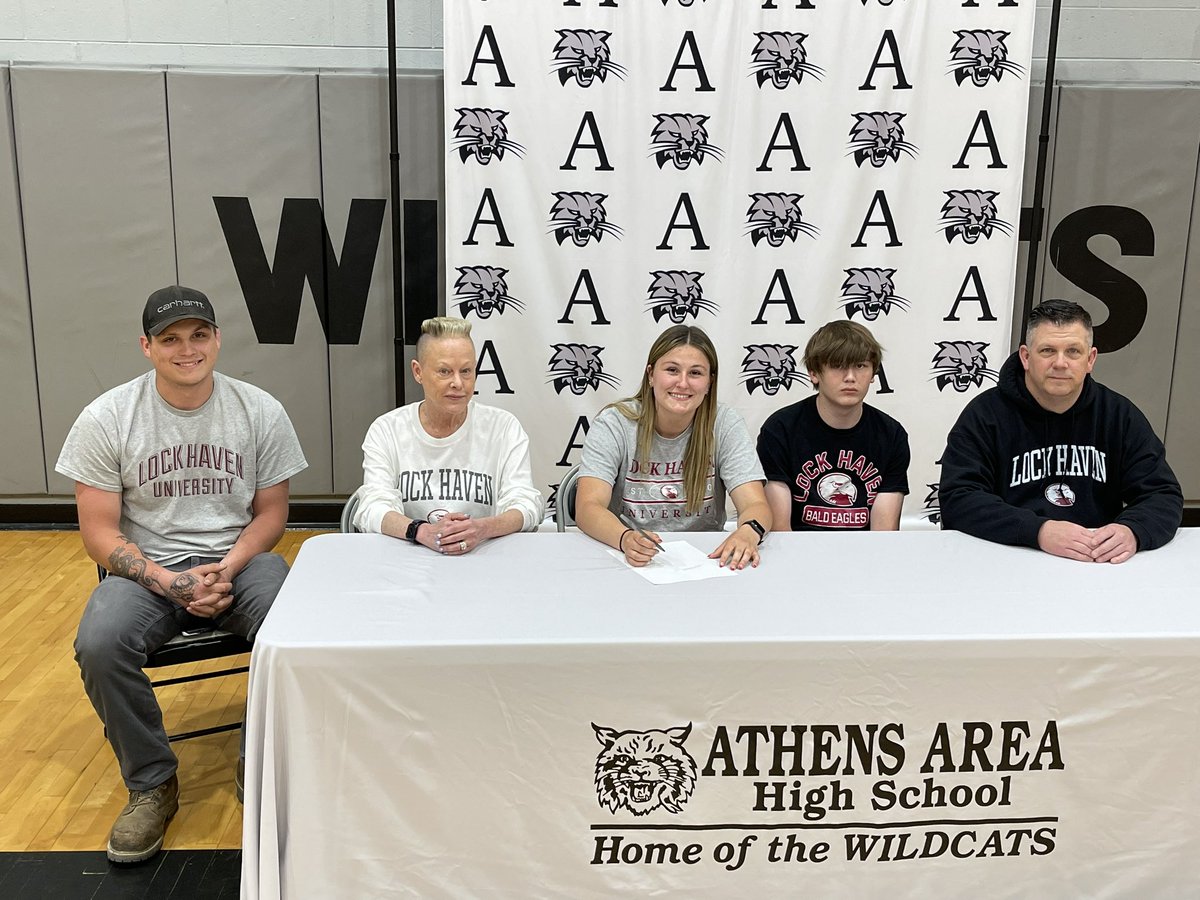 Athens student-athletes, Josh Nittinger and Emma Pernaselli have signed to compete at the next level! Nittinger will play football for @UnionCollegeFB and Pernaselli is headed to @LockHavenUniv for track and field. More tonight at 6 on @WENYTV. @ntlathletics @piaad4sports